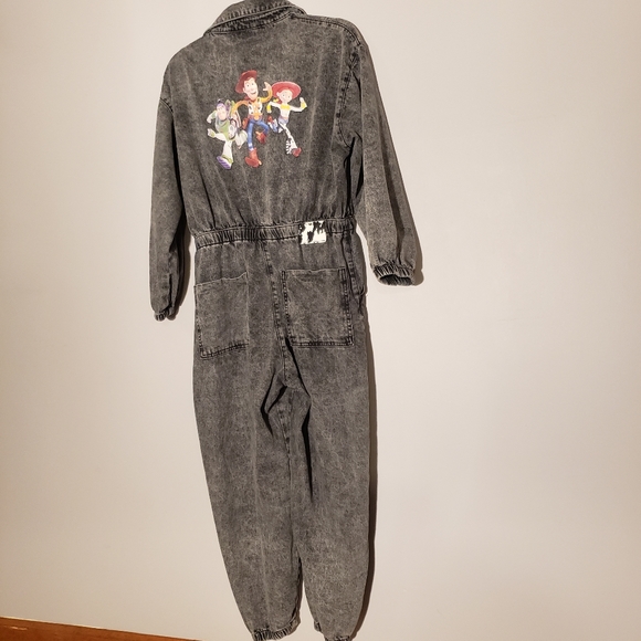 Zara Pants & Jumpsuits Zara Disney Jumpsuit Stone Wash Black Denim